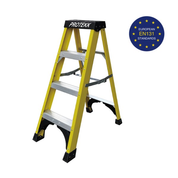 ALLLAD2001 4-3+1 THREAD FIBREGLASS LADDER Yellow